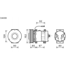 CSAK008 AVA Компрессор, кондиционер