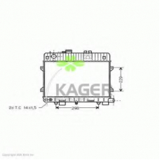 31-1352 KAGER Радиатор, охлаждение двигателя