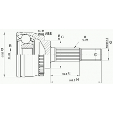 CVJ5339.10 OPEN PARTS Шарнирный комплект, приводной вал