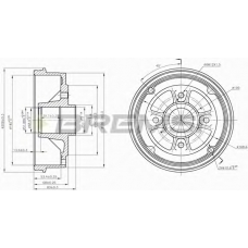 DR5395 BREMSI Тормозной барабан