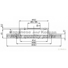 H038-16 ASHUKI Тормозной диск