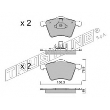 566.2 TRUSTING Комплект тормозных колодок, дисковый тормоз