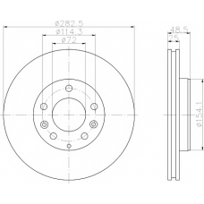 8DD 355 110-351 HELLA PAGID Тормозной диск