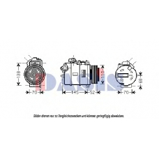 851809N AKS DASIS Компрессор, кондиционер