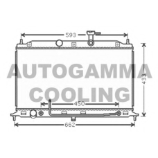 104846 AUTOGAMMA Радиатор, охлаждение двигателя