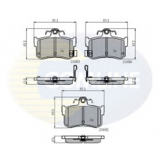 CBP3811 COMLINE Комплект тормозных колодок, дисковый тормоз