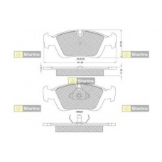 BD S153 STARLINE Комплект тормозных колодок, дисковый тормоз