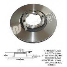 IBT-1589 IPS Parts Тормозной диск
