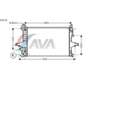 VO2115 AVA Радиатор, охлаждение двигателя
