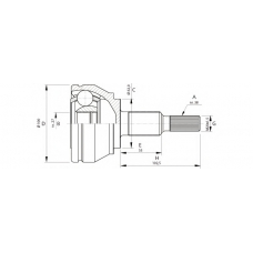 CVJ5704.10 OPEN PARTS Шарнирный комплект, приводной вал