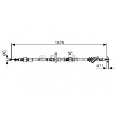 1 987 482 094 BOSCH Трос, стояночная тормозная система