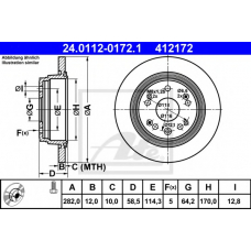 24.0112-0172.1 ATE Тормозной диск
