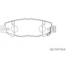 KD2756 ASIMCO Комплект тормозных колодок, дисковый тормоз