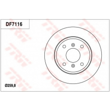 DF7116 TRW Тормозной диск