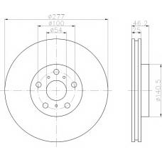 8DD 355 103-951 HELLA PAGID Тормозной диск