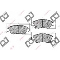 BP1081 DJ PARTS Комплект тормозных колодок, дисковый тормоз