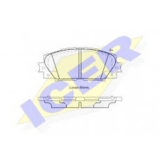 181938 ICER Комплект тормозных колодок, дисковый тормоз