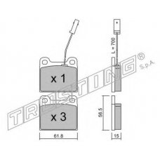 003.3 TRUSTING Комплект тормозных колодок, дисковый тормоз