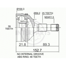 OJ-1477 InterParts Шарнирный комплект, приводной вал