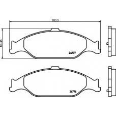 8DB 355 014-611 HELLA PAGID Комплект тормозных колодок, дисковый тормоз