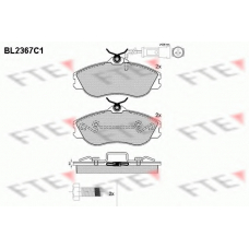 BL2367C1 FTE Комплект тормозных колодок, дисковый тормоз