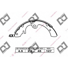 BS1105 DJ PARTS Комплект тормозных колодок