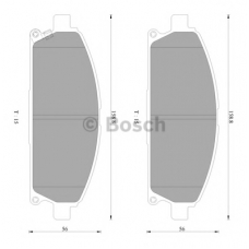 0 986 AB2 364 BOSCH Комплект тормозных колодок, дисковый тормоз