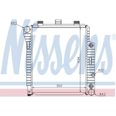 62654 NISSENS Радиатор, охлаждение двигателя
