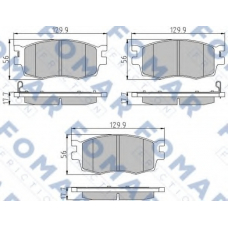 FO 932681 FOMAR ROULUNDS Комплект тормозных колодок, дисковый тормоз