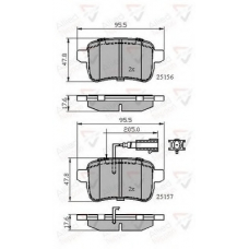 ADB12103 COMLINE Комплект тормозных колодок, дисковый тормоз