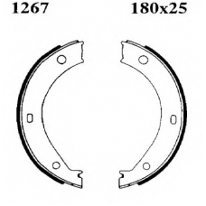 01267 BSF Комплект тормозных колодок, стояночная тормозная с