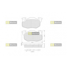 BD S020P STARLINE Комплект тормозных колодок, дисковый тормоз