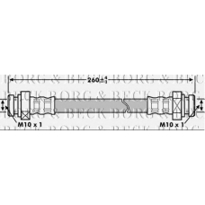 BBH7207 BORG & BECK Тормозной шланг