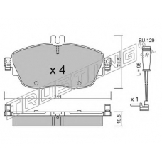 981.0W TRUSTING Комплект тормозных колодок, дисковый тормоз