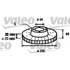 186652 VALEO Тормозной диск