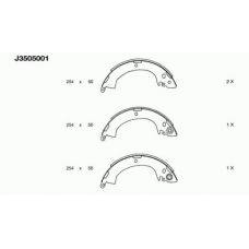 J3505001 NIPPARTS Комплект тормозных колодок