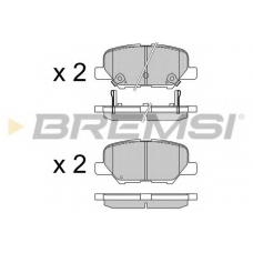 BP3555 BREMSI Комплект тормозных колодок, дисковый тормоз