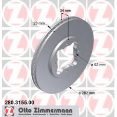 280.3155.00 ZIMMERMANN Тормозной диск