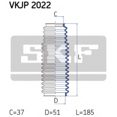 VKJP 2022 SKF Комплект пылника, рулевое управление
