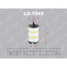 LO-1045 LYNX Фильтр масл. audi a4,a6,a8,q7/