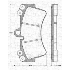 363702161395 MAGNETI MARELLI Комплект тормозных колодок, дисковый тормоз