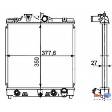 8MK 376 719-781 HELLA Радиатор, охлаждение двигателя