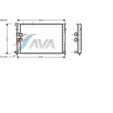 CN2133 AVA Радиатор, охлаждение двигателя