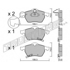 120.1 TRUSTING Комплект тормозных колодок, дисковый тормоз