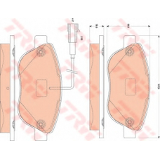 GDB1829 TRW Комплект тормозных колодок, дисковый тормоз
