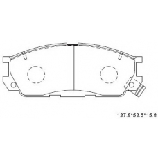 KD3702 ASIMCO Комплект тормозных колодок, дисковый тормоз