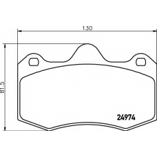 8DB 355 015-111 HELLA Комплект тормозных колодок, дисковый тормоз