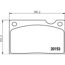 8DB 355 018-391 HELLA Комплект тормозных колодок, дисковый тормоз