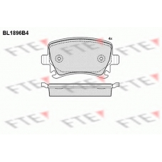 BL1896B4 FTE Комплект тормозных колодок, дисковый тормоз