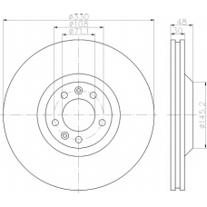 8DD 355 110-781 HELLA PAGID Тормозной диск